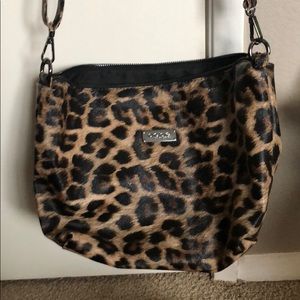 Bebe leopard print purse